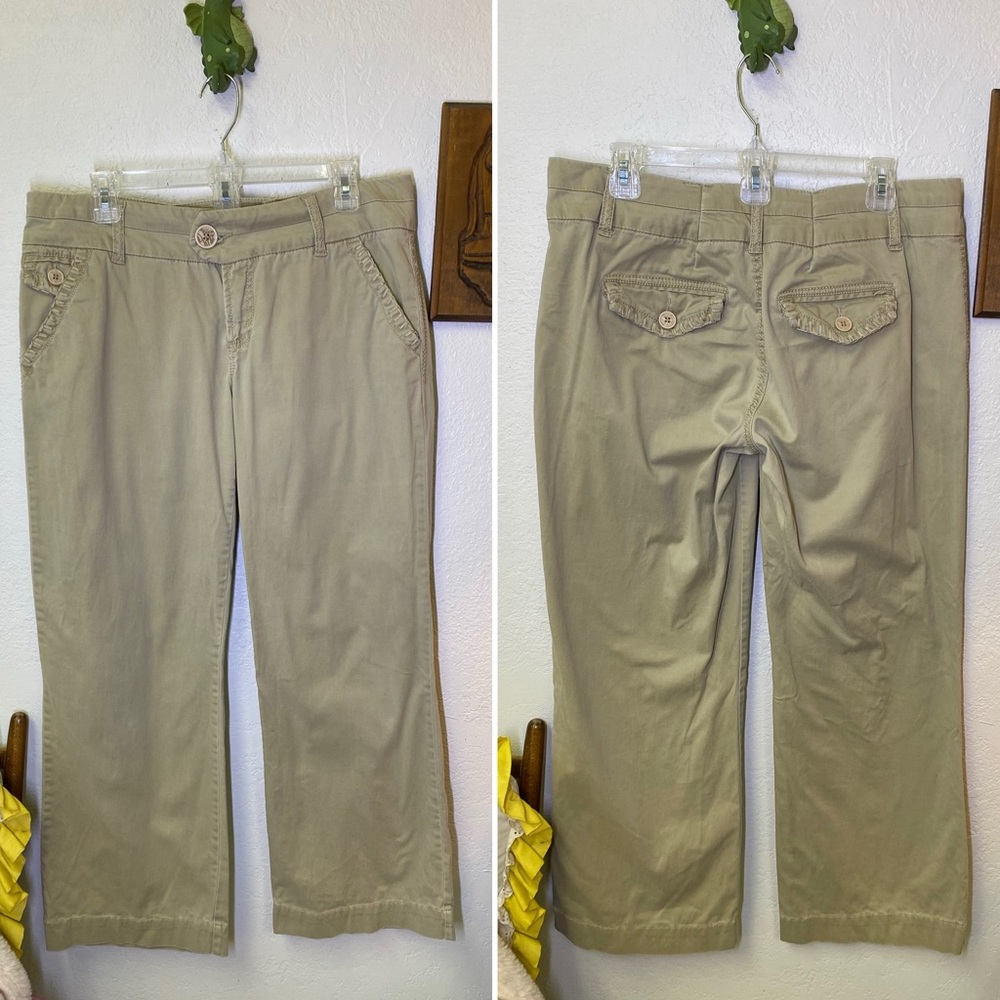 Y2K Buckle “BKE Denim” Low Rise Casual Mollie Trouser Pants Sz 33 *ALTERED WAIST
